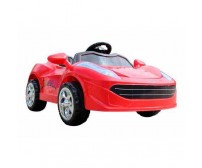 Mini Carro Eletrico Infantil Vermelho com Marcha Ré e Farol de Led - Bateria Recarregável De 6v 